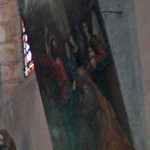 Le Christ intronisant Saint Pierre premier pape par Le Guerchin (grand tableau à droite)